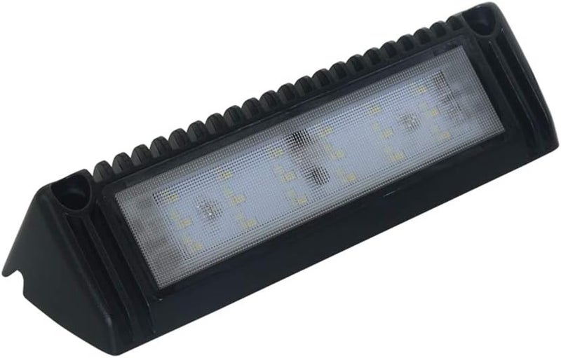 Raycharm 9" RV Camper Exterior LED Scene Light Fixture, 40° Down Angle Flood Beam, 3000K Warm-White, 12V/24V DC, High Lumen Output Low Current Draw, Aluminum Housing Black Finish, 1-Pack - Image 1