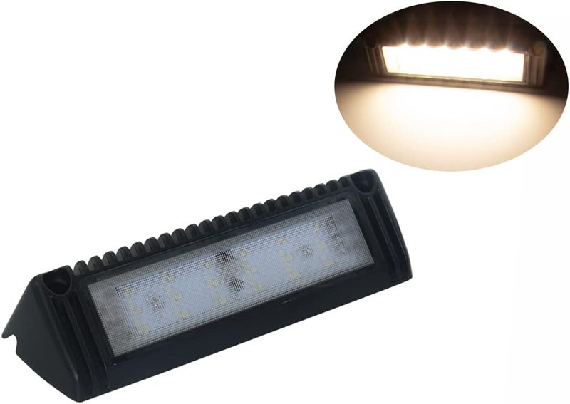 Raycharm 9" RV Camper Exterior LED Scene Light Fixture, 40° Down Angle Flood Beam, 3000K Warm-White, 12V/24V DC, High Lumen Output Low Current Draw, Aluminum Housing Black Finish, 1-Pack - Image 2
