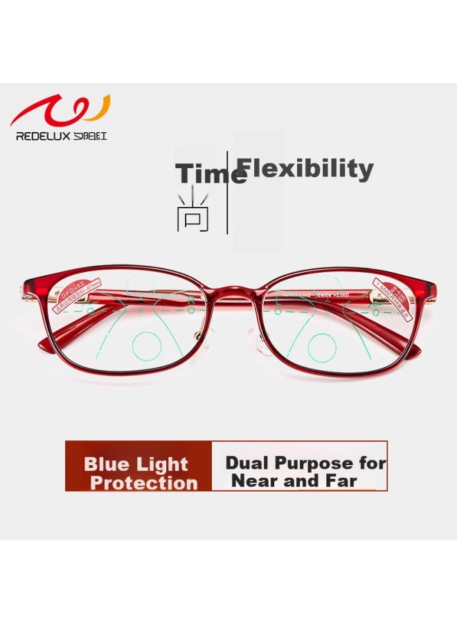 Sunset Red Xiyanghong Reading Gl For Men And Women, Bifocal Anti-blue Light Zoomable Business Fashion High Definition Gl For Elderly E9009 2.0 Diopter - Image 3