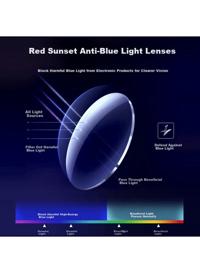 Sunset Red Xiyanghong Reading Gl For Men And Women, Bifocal Anti-blue Light Zoomable Business Fashion High Definition Gl For Elderly E9009 2.0 Diopter - Image 4
