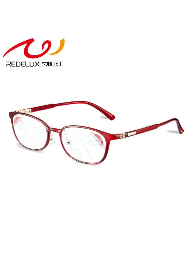 Sunset Red Xiyanghong Reading Gl For Men And Women, Bifocal Anti-blue Light Zoomable Business Fashion High Definition Gl For Elderly E9009 2.0 Diopter - Image 5