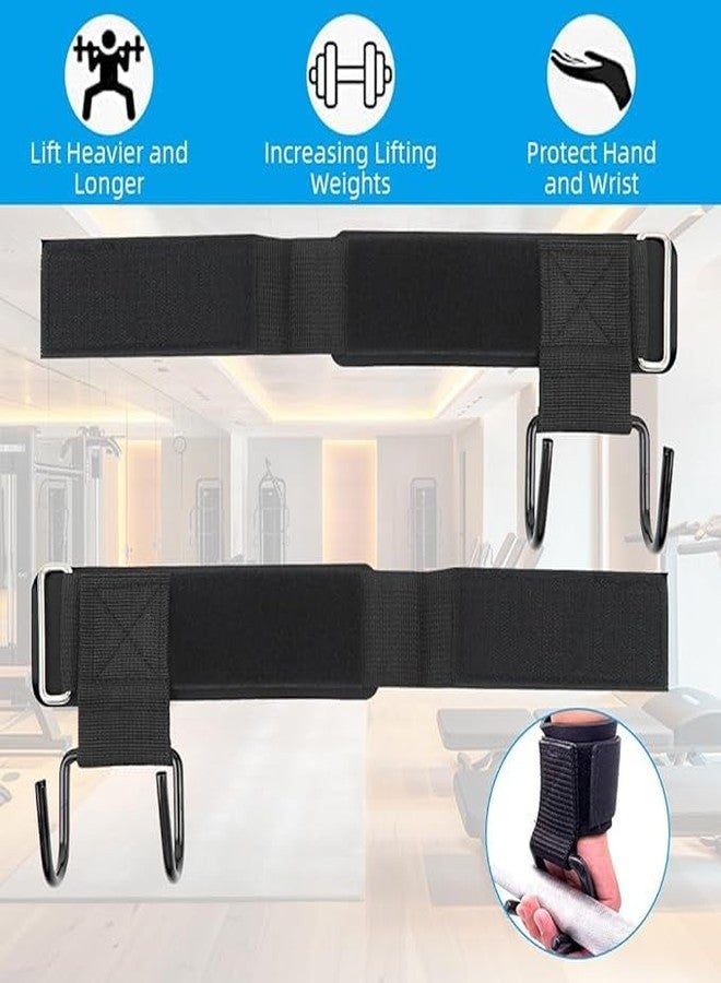 FAGVA 1 Pair Weight Lifting Power Hooks Wrist Grips Support Straps Gym Hook Gloves 2 Hook Fitness Running & Yoga Strength Training Gloves Straps & Hooks for Men &Women - Image 5