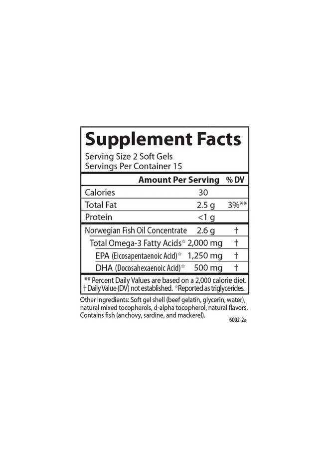 كارلسون - عبوة ماكسيموم أوميجا 2000 جراب + جو، 2000 مجم أوميجا 3، مكمل زيت السمك البري النرويجي، كبسولات زيت السمك ذات المصدر المستدام، ليمون، عبوة من 30 كبسولة هلامية - Image 5