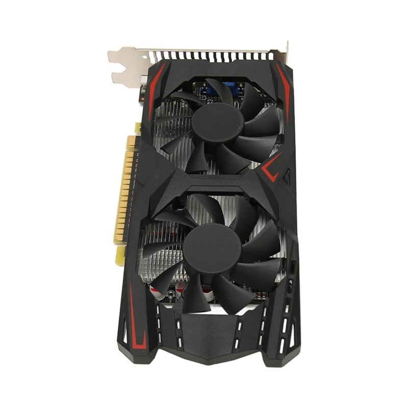كارت شاشة GTX1050Ti: ذاكرة GDDR5 وحددتها 128 بت عالية الأداء - كارت شاشة معدني متين مع مروحتين لتبريد سريع وضوضاء منخفضة واجهات متعددة لأجهزة كمبيوتر سطح المكتب ولعب الفيديو - Image 5