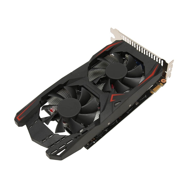 كارت شاشة GTX1050Ti: ذاكرة GDDR5 وحددتها 128 بت عالية الأداء - كارت شاشة معدني متين مع مروحتين لتبريد سريع وضوضاء منخفضة واجهات متعددة لأجهزة كمبيوتر سطح المكتب ولعب الفيديو - Image 1
