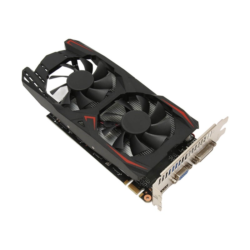كارت شاشة GTX1050Ti: ذاكرة GDDR5 وحددتها 128 بت عالية الأداء - كارت شاشة معدني متين مع مروحتين لتبريد سريع وضوضاء منخفضة واجهات متعددة لأجهزة كمبيوتر سطح المكتب ولعب الفيديو - Image 2
