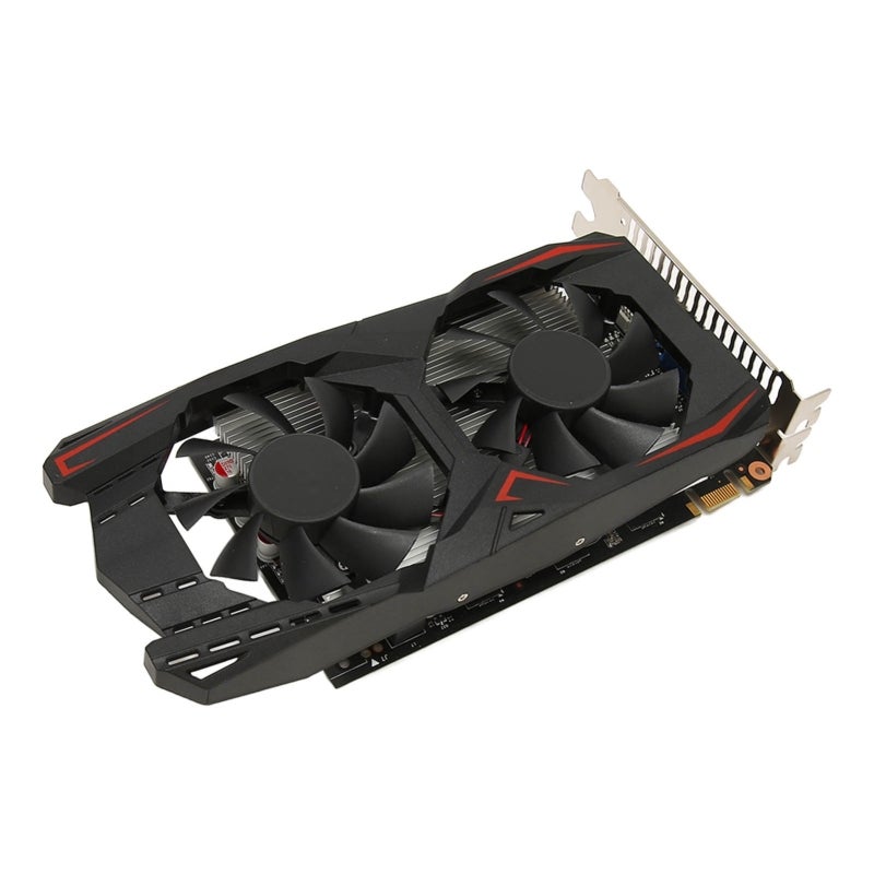 كارت شاشة GTX1050Ti: ذاكرة GDDR5 وحددتها 128 بت عالية الأداء - كارت شاشة معدني متين مع مروحتين لتبريد سريع وضوضاء منخفضة واجهات متعددة لأجهزة كمبيوتر سطح المكتب ولعب الفيديو - Image 3