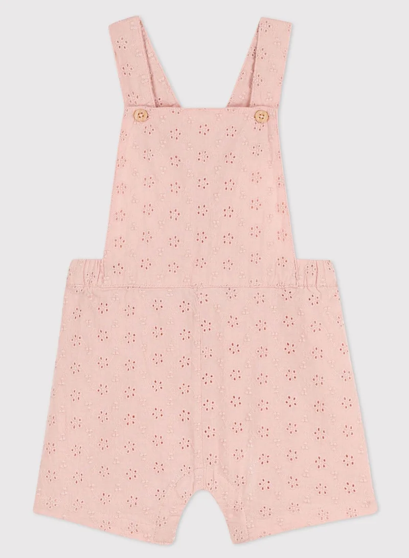 Petit Bateau Kids Broderie Anglaise Dungaree Shorts