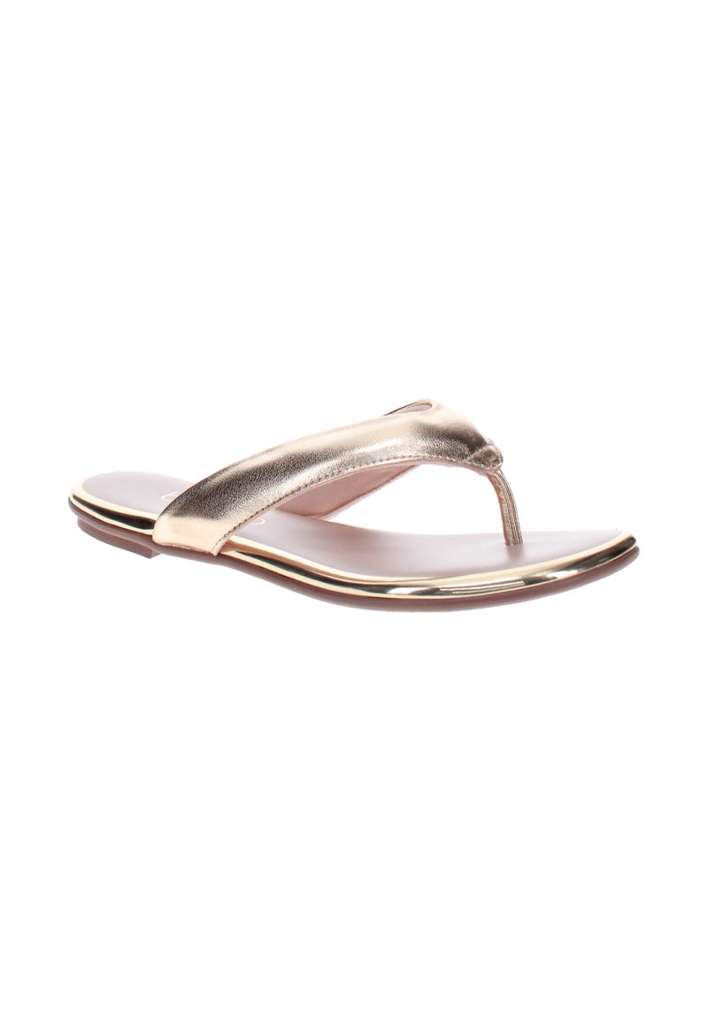 Beira Rio Ladies Flat Sandals Golden | Made In Brazil - Image 1