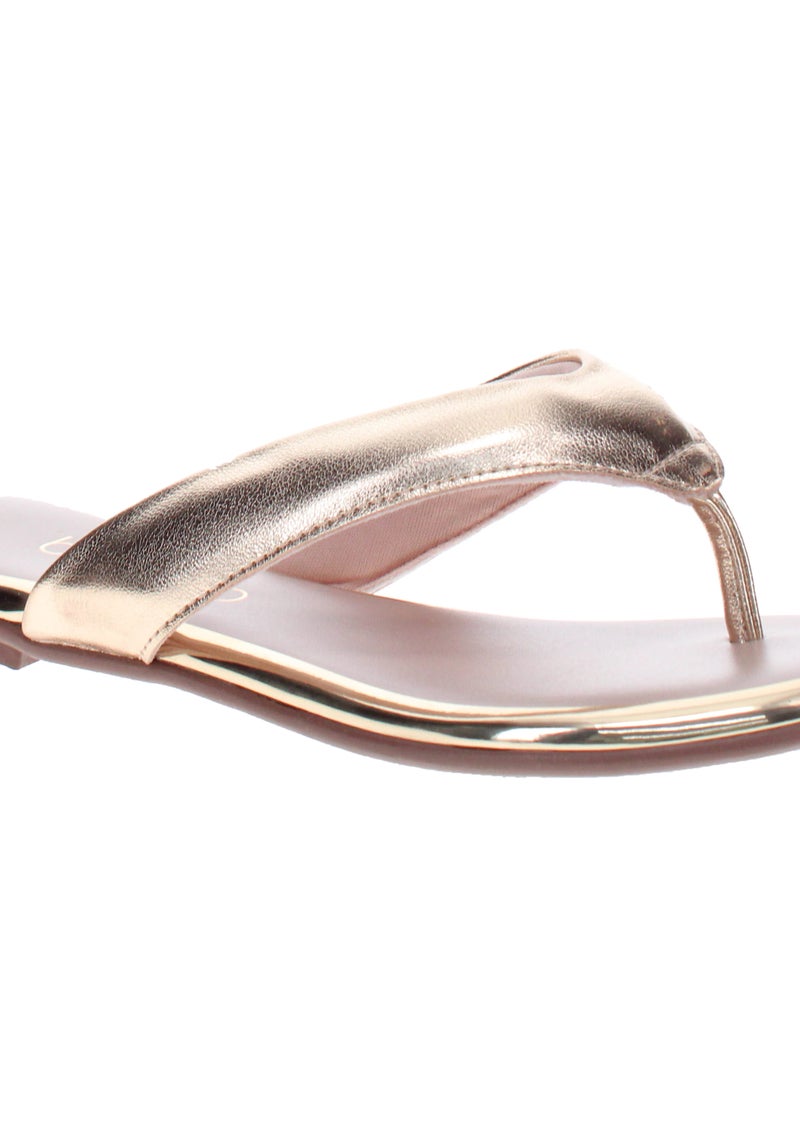 Beira Rio Ladies Flat Sandals Golden | Made In Brazil - Image 5
