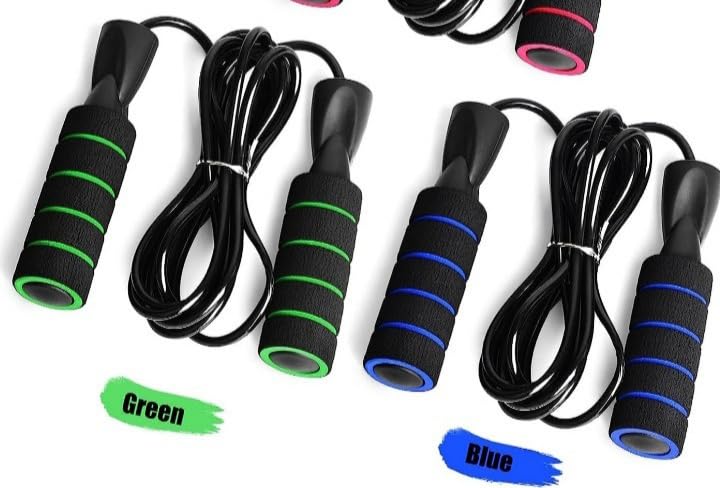 ANTINA Jump Ropes for Fitness, Skipping Rope Tangle-free with Ball Bearings Rapid Speed Weighted Skipping Rope (Length: 280 cm) - Image 1