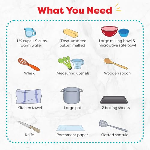 Baketivity Pretzel Making Kit - Real Cooking Set for Kids Ages 5-12+ with Recipe and Ingredients - Kids Baking Set for Girls & Boys - Great Gift for Family Bonding - Image 4