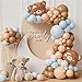 Eopelsm Bear Balloon Garland Arch Kit 121pcs Brown and Blue Balloons with Bear Foil Balloons for We Can Bearly Waits Theme Baby Shower Birthday Party Decorations - Image 3