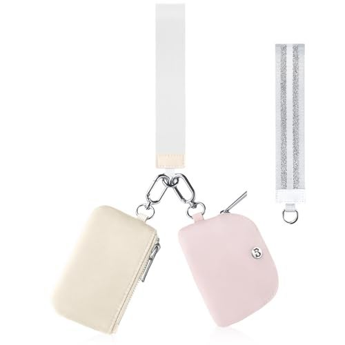 Babysun Mini Zip Around Dual Pouch Wristlet With 2 Straps Wristlet Keychain Wallet for Women Coin Purse Small Cute for Teen Girl - Image 1