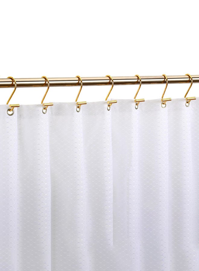 WANFAN 12 PACK Gold Shower Curtain Hooks Rings, Decorative Rings for Bathroom Rod, Premium Rust-Resistant Metal Hangers T Shaped Design  - Image 3