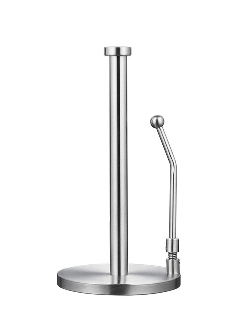 MIXDE Kitchen Paper Towel Holder Countertop, Stainless Steel Standing Paper Towel Organizer Roll Dispenser for Kitchen Home Table - Image 1