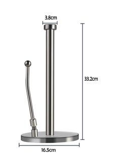 MIXDE Kitchen Paper Towel Holder Countertop, Stainless Steel Standing Paper Towel Organizer Roll Dispenser for Kitchen Home Table  - Image 3