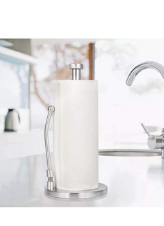 MIXDE Kitchen Paper Towel Holder Countertop, Stainless Steel Standing Paper Towel Organizer Roll Dispenser for Kitchen Home Table  - Image 5