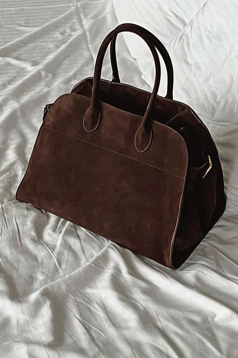 Bahels Women Viral Bitter Brown Large Suede Bag