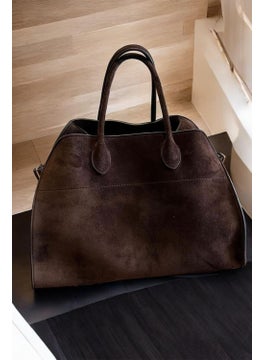 Bahels Women Viral Bitter Brown Large Suede Bag  - Image 4