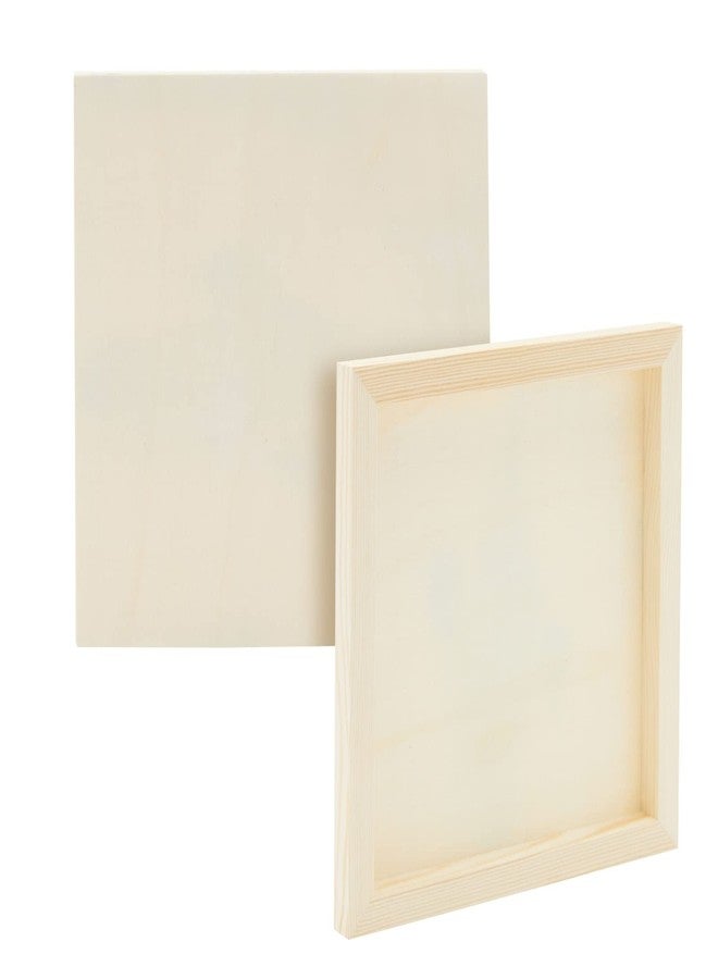 Bright Creations 18-Piece 8x8-Inch Wooden Canvas Painting Set, 2 Natural Wood Panel Paint Boards with 12 Acrylic Paint Tubes, 3 Brushes, and 1 Plastic Palette for Crafting and Art Supplies - Image 4