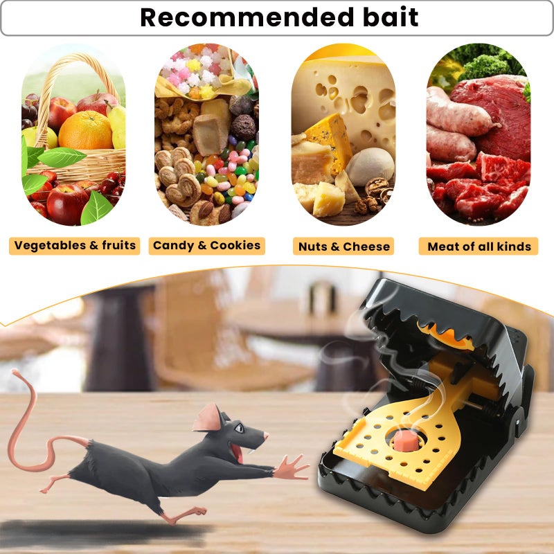RGBRW Mouse Traps, Rat Trap Quick Effectively Best Mouse Trap, Reusable Plastic Mousetraps Used Indoor & Outdoor Mice Snap Traps for Basement/Garage/Attic Anywhere 9set(2L+6s+1*Clip) - Image 5