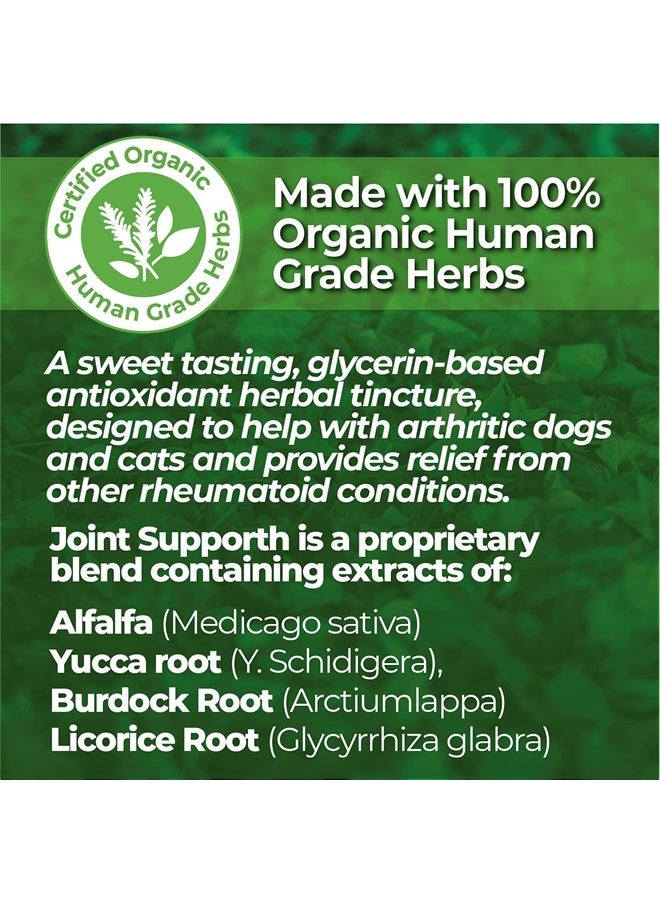 Joint Support Supplement for Dogs and Cats, 1oz - Made in USA Alcohol-Free, Pain and Swelling Relief