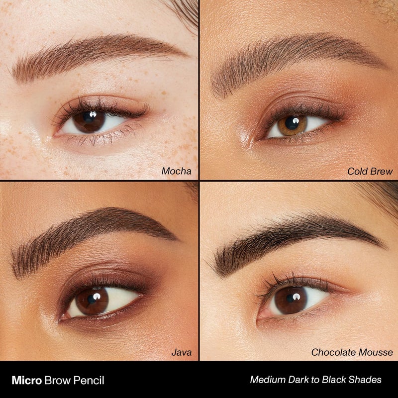 Morphe Micro Dual Eyebrow Pencil - Dual-Ended Brow Pencil Featuring a Retractable, Ultra-Precise, Pointed Tip - Richly Pigmented, Smooth-Gliding, Long-Lasting Wax Formula - Chocolate Mousse (0.003 oz) - Image 4