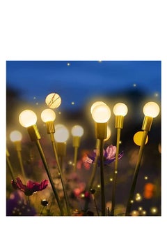Golden Solar Garden Lights 4Pack, New Upgraded 24LED Solar Lights Outdoor Waterproof, Swaying Solar Powered Firefly Lights,Garden Gift for Pathway Patio Walkway Yard Decorations,  Warm White  - Image 1