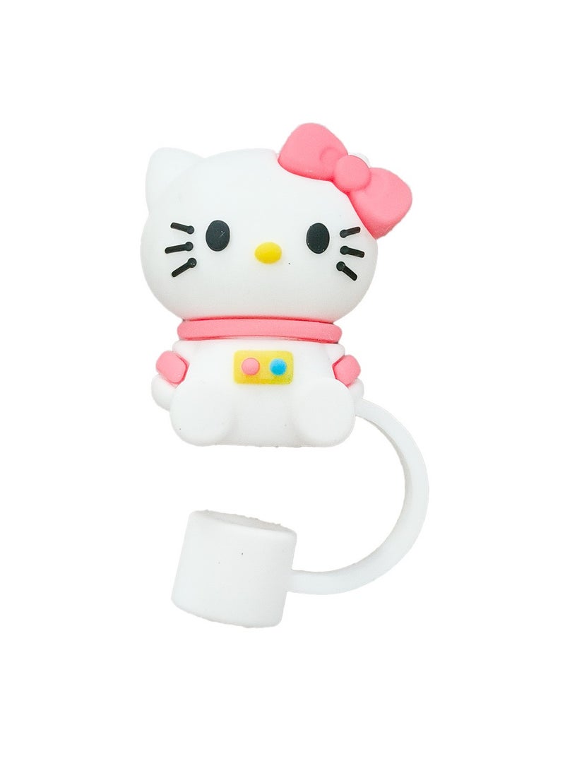 4pcs /set 10mm straw covers cap compatible with 30&40 oz tumble cartoon characters kuromi kitty melody characters straw toppers reusable dust proof straw caps - Image 5