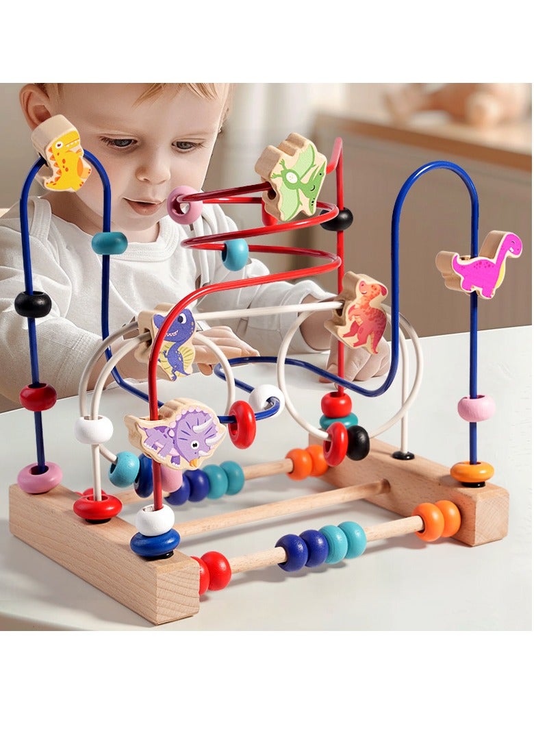 عام كبكس الطفل خشبية متعددة الوظائف الفتيان والفتيات الأطفال الصغار الدماغ الطفل التعليم المبكر مطرز الخرز ألعاب تعليمية - Image 2