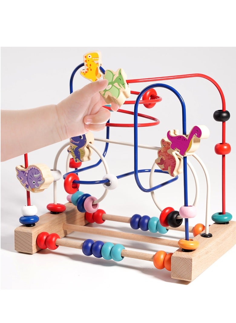 عام كبكس الطفل خشبية متعددة الوظائف الفتيان والفتيات الأطفال الصغار الدماغ الطفل التعليم المبكر مطرز الخرز ألعاب تعليمية - Image 3