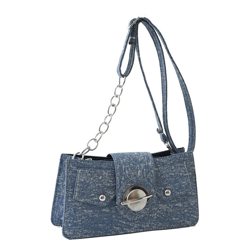 2025 Fashion Chain Glossy Shoulder Bag for Women Retro Style - Image 1