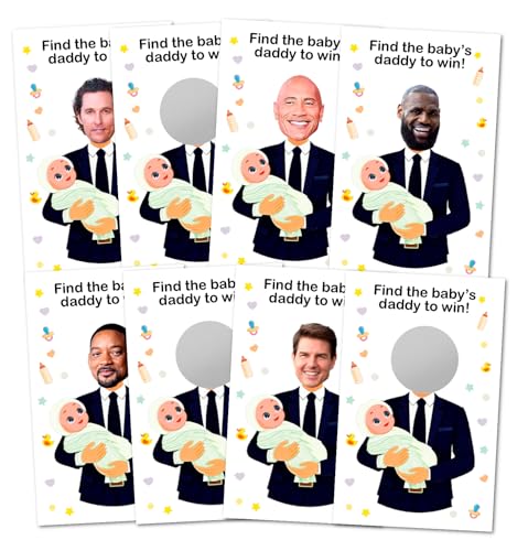 RokAPary Who is The Babys Daddy Baby Shower Scratch Off Game Easy to Play Silly Games Funny Idea Ice Breaker Activity Raffle Cards Set of 40 Cards Made in USA - Image 1