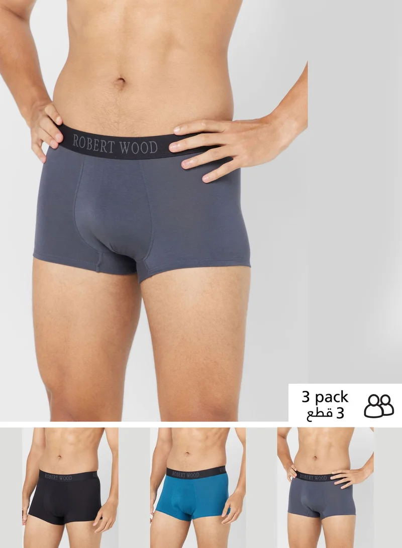 Robert Wood Pack Of 3 Luxury Modal Boxer With Antibacterial Finish