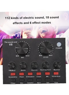 Beauenty Sound Card V8 USB External Audio Mixer Headset Microphone Webcast Entertainment Streamer  - Image 1