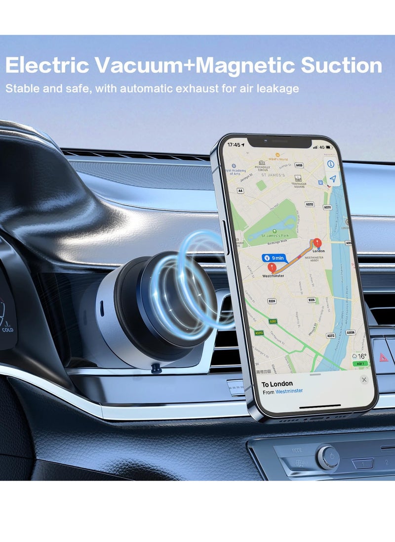 Houmt Car Mount Holder Magnetic Car Suction Cup Mobile Holder Mount 360 Rotation Magnetic Car Cell Phone Holder Universal Adjustable Dashboard Mobile Phone Holder for Car Gym Mirror Smooth Surface  - Image 5