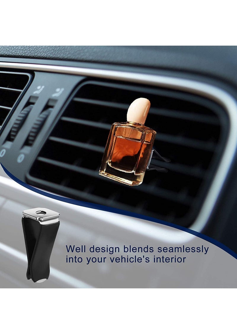 Excefore Car Vent Clips, 60 Pieces Square Head Design Air Freshener Car Outlet Perfume Auto Air Conditioner Clips for Office Home Car Air Conditioner Outlet Smell Remover DIY Decorations (Black) - Image 5