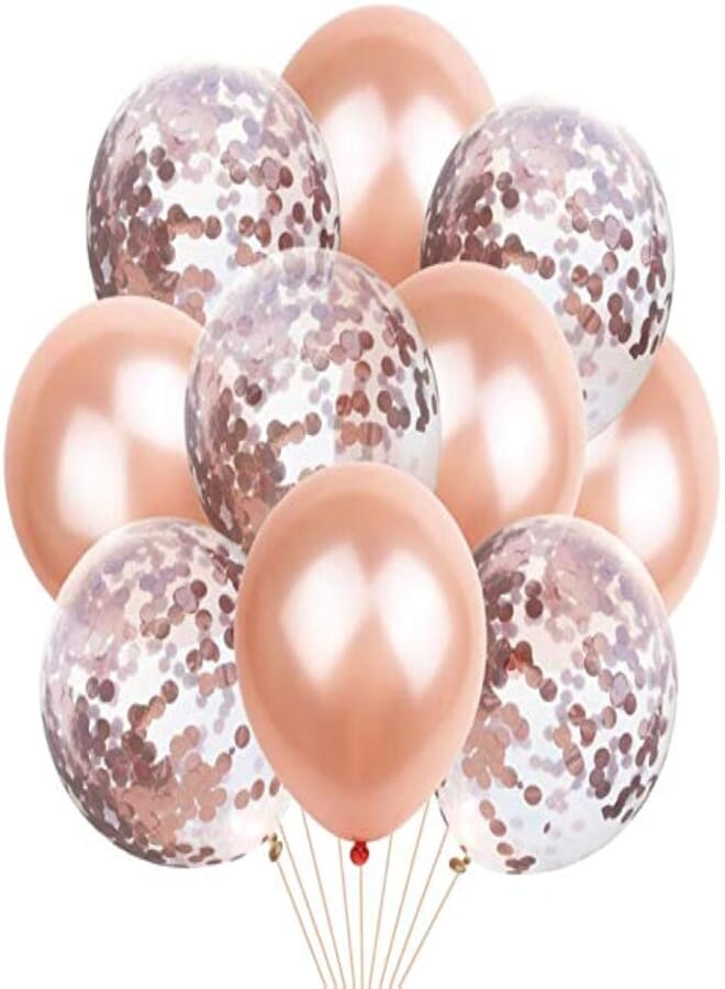 Romantic Birthday Party Decoration Package Sequin Balloon Rose Gold Latex Balloon Package