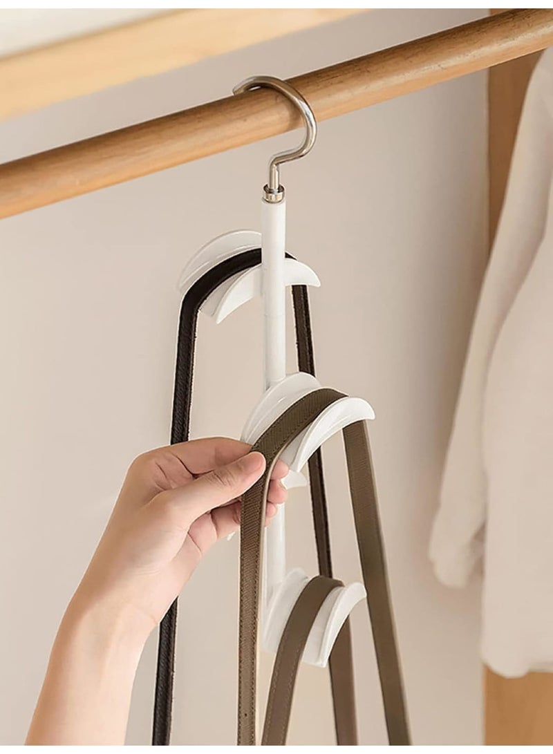 Cobest Purse Hanger for Closet - Rotating Handbag Hanging Hook Bag Storage Space Saver with 4 Hooks, Hanging Organizer for Scarf Handbag Belt - Image 4