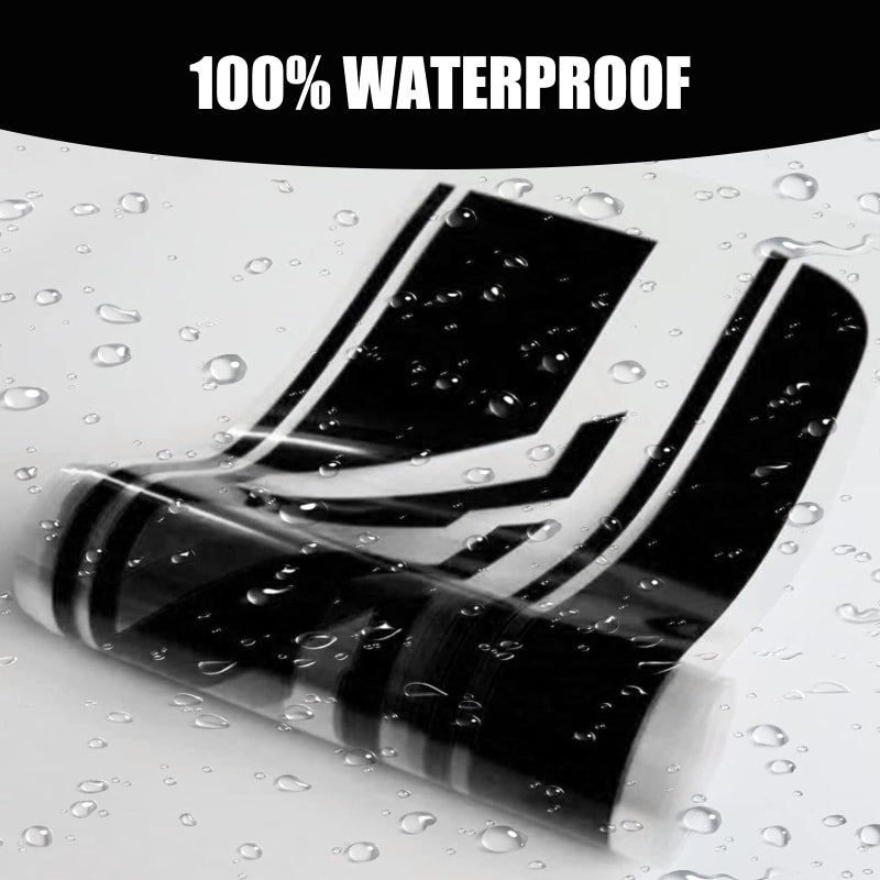 Tesnaao Pack-2 Car Side Body Decals, 4.52" x 88.58" Waterproof PVC Vehicle DIY Decorative Stickers, Universal Automotive Creative Stripe for Truck SUV Racing Car Motorcycle Bike (Black) - Image 5