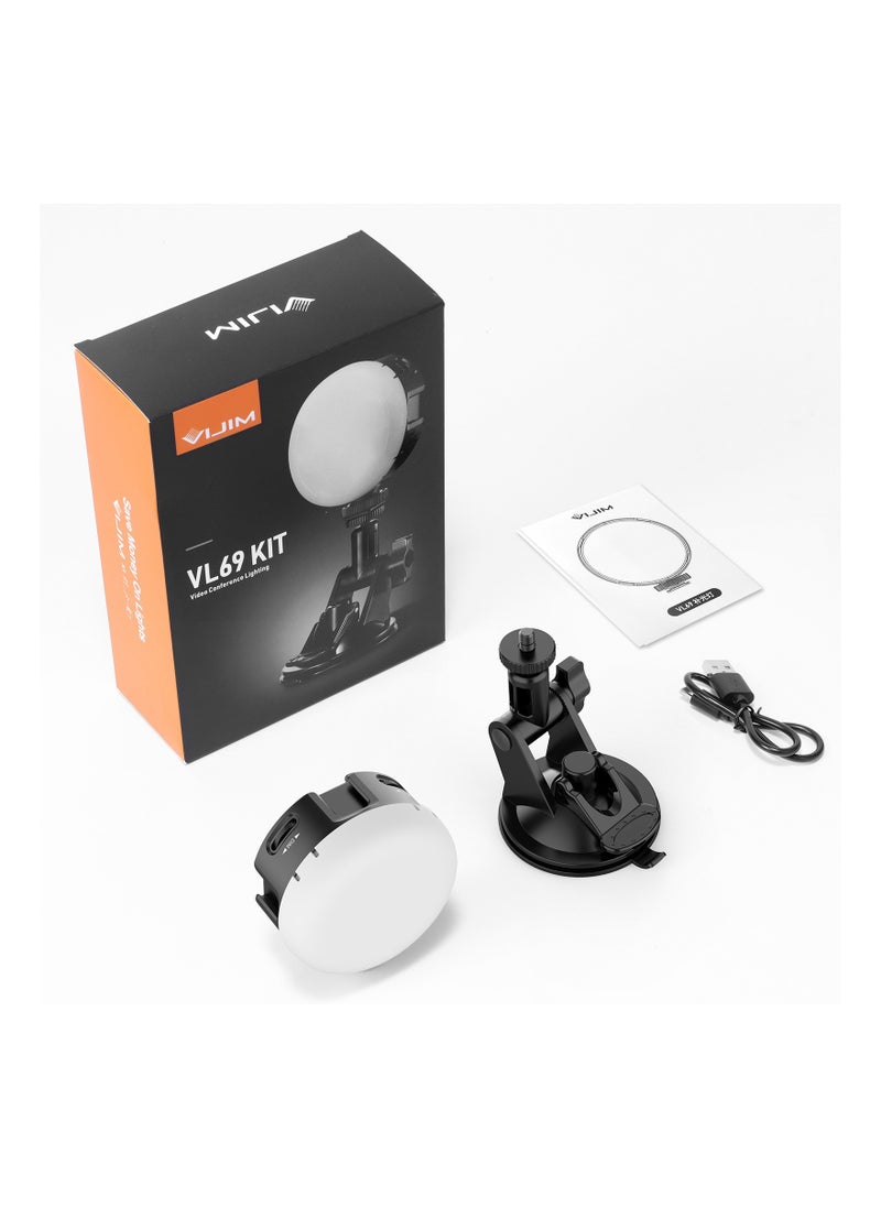 Ulanzi - VL69 Video Light Kit with Suction Cup Bi-Color for PC Online Conference - Image 1