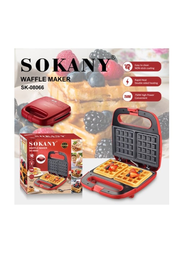 sokany Sokany waffle maker, 750 watt, model SK 08066  - Image 1