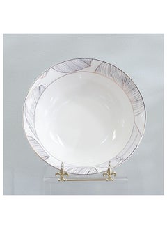 DANUBE HOME Larson 32 Piece New Bone China Dinner Set Includes Dinner Plate Soup Plate Bowls Cups Saucers For Kitchen And Dining Room Serve 6 Gold  - Image 3