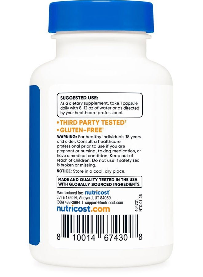 Nutricost Chelated Manganese Supplement 8mg, Amino Acid Chelate, 120 Capsules, 120 Servings - Gluten Free, Non-GMO and Vegetarian Friendly - Image 4