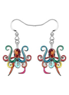 Newei Cute Enamel Whale Octopus Jellyfish Shark Earrings Dangle Jewelry for Women Sea Animals Gifts (Multi Octopus)  - Image 1