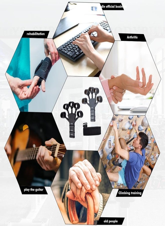 GOTIPRIDE 2 PCS Finger Gripper Forearm Strengthener Yoga Resistance Band Finger Gripper for Veins Wrist pain Relief Vein gripper for Hand Finger Grip Wrist Muscles Finger Strengthener Finger Gripster - Image 2