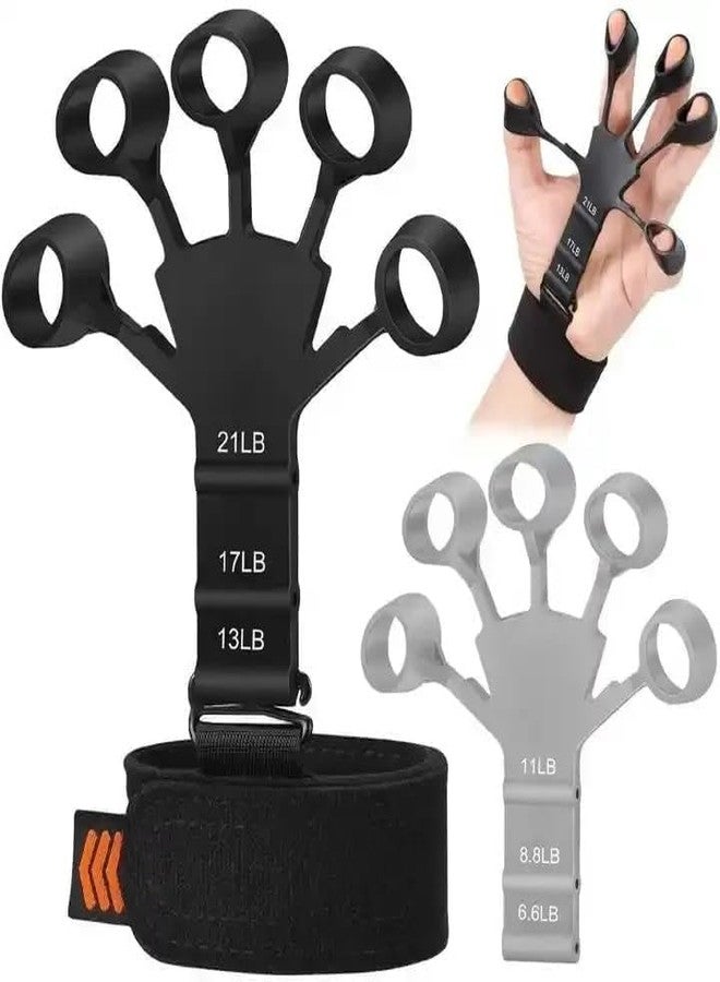 GOTIPRIDE 2 PCS Finger Gripper Forearm Strengthener Yoga Resistance Band Finger Gripper for Veins Wrist pain Relief Vein gripper for Hand Finger Grip Wrist Muscles Finger Strengthener Finger Gripster - Image 1