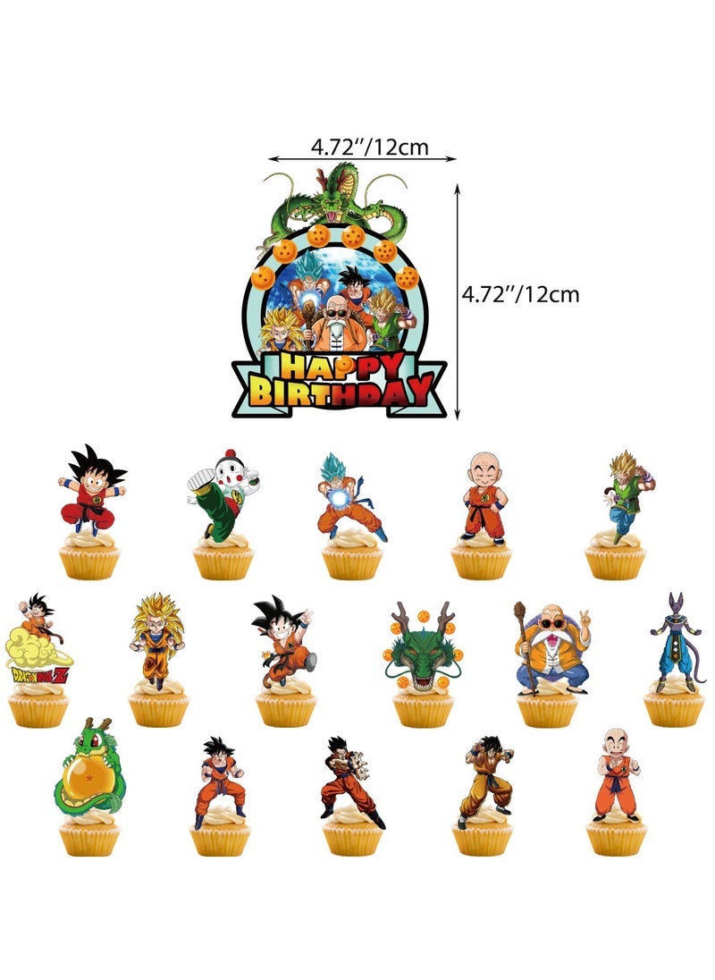 Dragon Ball Balloon Garland Set with Happy Birthday Banner,Cake Topper,Perfect for Graduation Baby Shower Birthday Bachelorette Party Backdrop Decoration,Suitable for Indoor and Outdoor - Image 3