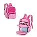 LoDrid Backpack Compatible with Tonie Box 21 Carrying Case with Multiple Pockets for Headphones Charger and Accessories Storage Bag for Audio Player Starter Set Rose Red Patented Design - Image 3